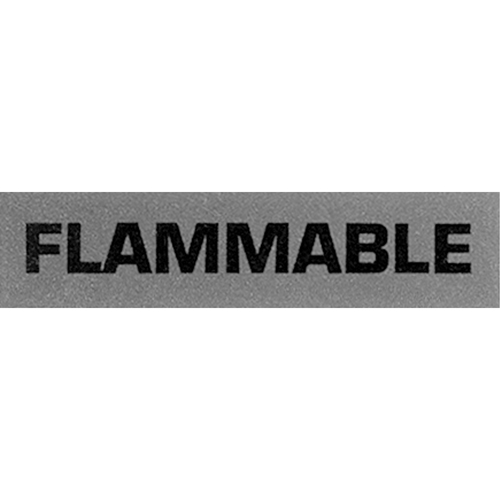 &eacute;tiquettes pour traitement sp&eacute;cial Flammable, 5" lo x 2" la, Noir/rouge Cam Industrial