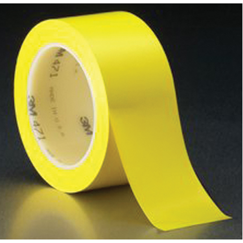 Ruban en vinyle 471, 50,8 mm (2") la x 32,9 m (108') lo, 5,3 mils, Jaune Cam Industrial