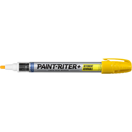 Marqueur &agrave; peinture nettoyable au d&eacute;tergent Paint-Riter+, Liquide, Jaune Cam Industrial