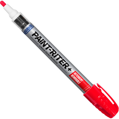 Marqueur &agrave; peinture nettoyable au d&eacute;tergent Paint-Riter+, Liquide, Rouge Cam Industrial