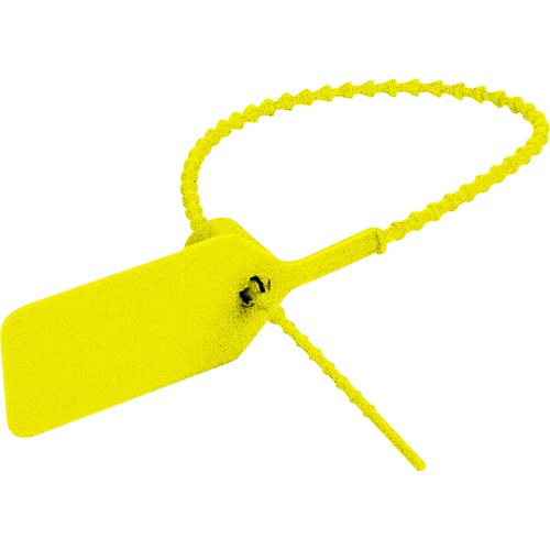 Pull-Tite II Embossed Security Seal – Sealed Do Not Remove, 9", Plastic, Pull-Through Cam Industrial