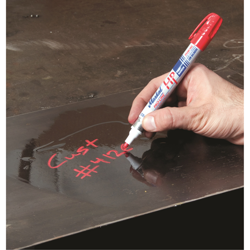 Paint-Riter&reg; + Oily Surface Marker, Liquid, Red Cam Industrial