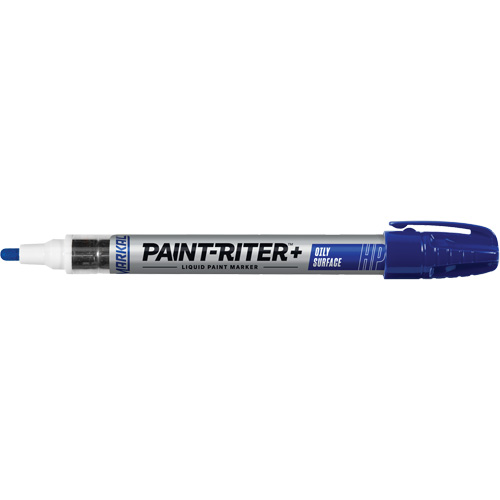 Paint-Riter&reg; + Oily Surface Marker, Liquid, Blue Cam Industrial