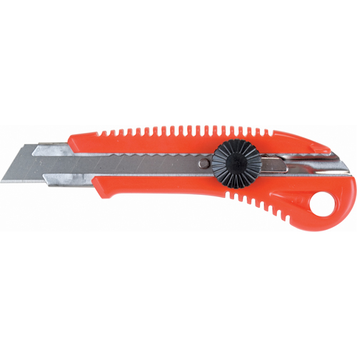 Couteau professionnel ATK400, 18 mm, Acier au carbone, Prise en Plastique Cam Industrial