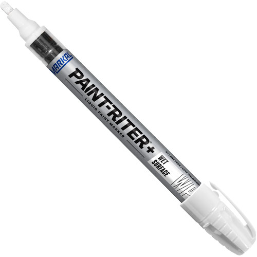 Paint-Riter&reg;+ Wet Surface Paint Marker, Liquid, White Cam Industrial