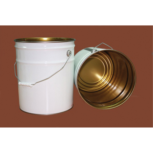 Pail with Lid, Metal, 20 L Cam Industrial
