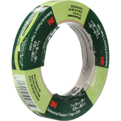 Industrial Painter's Tape 205, 18 mm (3/4") x 55 m (180'), Green Cam Industrial