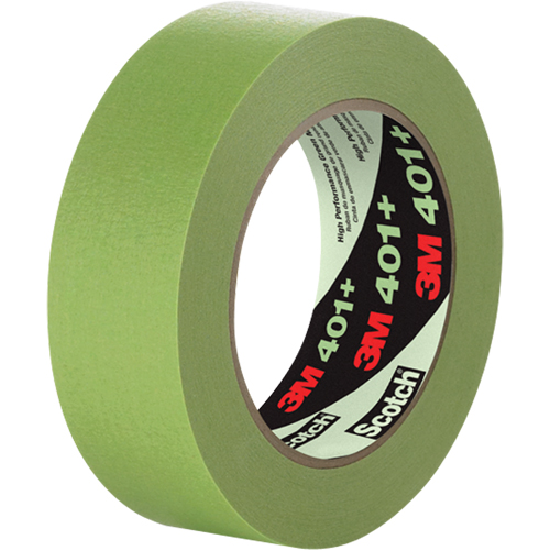 401+ High Performance Masking Tape, 24 mm (1") x 54.8 m (180'), Green Cam Industrial