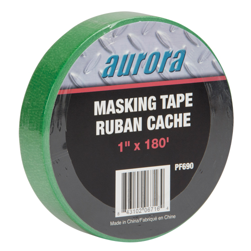 Painters Masking Tape, 25 mm (1") x 55 m (180'), Green Cam Industrial