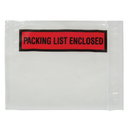 Packing List Envelope, 4-1/2" L x 5-1/2" W, Backloading Style Cam Industrial