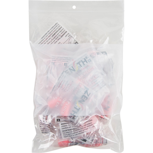 White Block Poly Bags, Reclosable, 9" x 6", 2 mils Cam Industrial