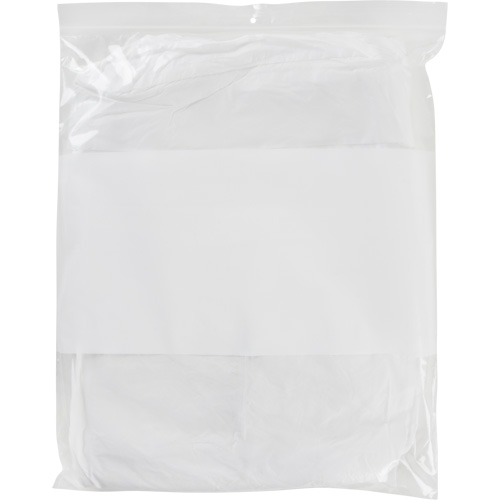 Sacs en poly avec espace inscriptible blanc, Refermable, 15" x 12", 2 mils Cam Industrial