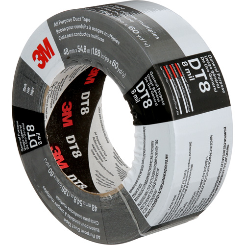 Ruban adh&eacute;sif tout usage DT8, 8 mils, Noir, 48 mm (2") x 55 m (180') Cam Industrial