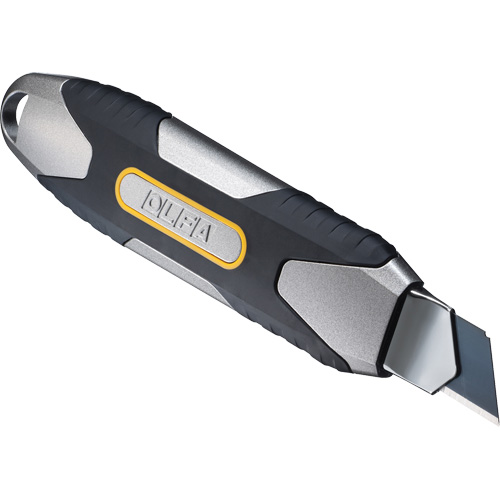 Knife with Ratchet Lock, 18 mm, Carbon Steel, Heavy-Duty, Aluminum Handle Cam Industrial