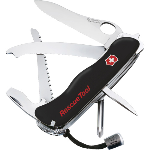 RescueTool Pocket Knife, 12 Functions, 0.3 lbs. Cam Industrial