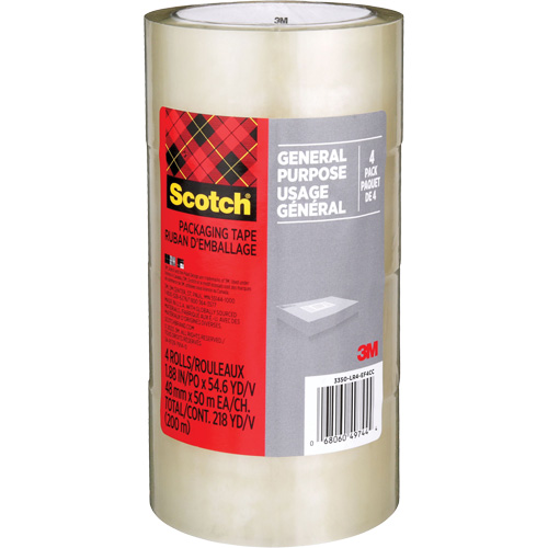 Scotch&reg; Shipping Packaging Tape 175G, 48 mm (2") x 50 m (164') Cam Industrial