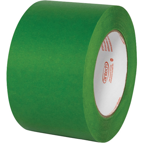Premium Safe Tack Masking Tape, 72 mm (2-83/100") x 55 m (180.44'), Green Cam Industrial