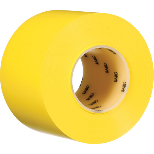 Ruban de marquage de planchers durable 971, 4" x 108', Vinyle, Jaune Cam Industrial