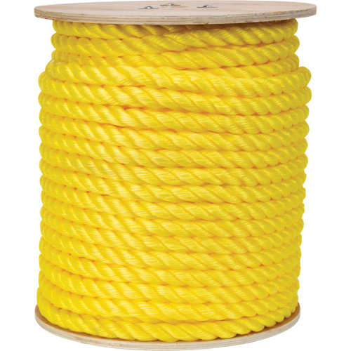 Braided Yellow Rope, Polypropylene, 300' Cam Industrial