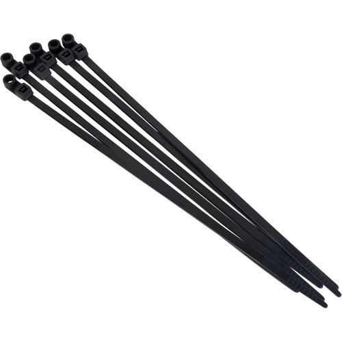 Attache-c&acirc;ble &agrave; visser, Longueur 8", R&eacute;sistance &agrave; la traction 50 lb, Noir Cam Industrial
