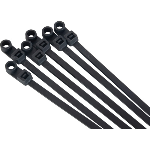 Attache-c&acirc;ble &agrave; visser, Longueur 8", R&eacute;sistance &agrave; la traction 50 lb, Noir Cam Industrial