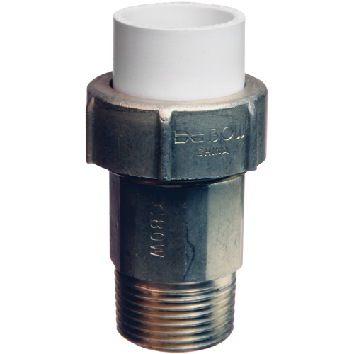 Pipe Union, 1" x 3/4", Brass/CPVC, Hub x Pex Barb Cam Industrial