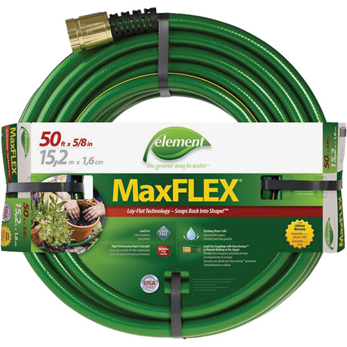 Element&reg; MaxFlex&reg; Hose, Copolymer, 5/8" dia. x 50' Cam Industrial