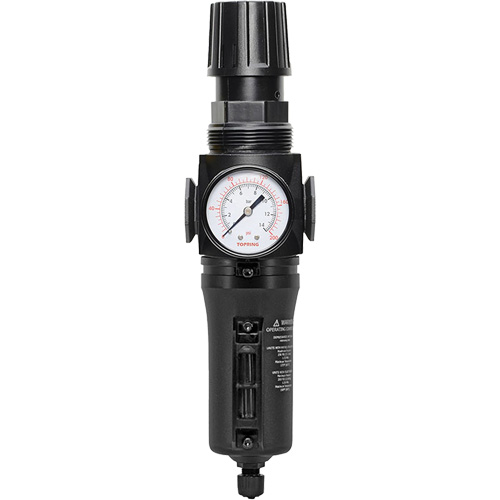 Manual Drain Filter/Regulator with Metal Bowl Modulair 300, 1/4" NPT, 250 PSI, 5.1 fl. oz. Capacity Cam Industrial