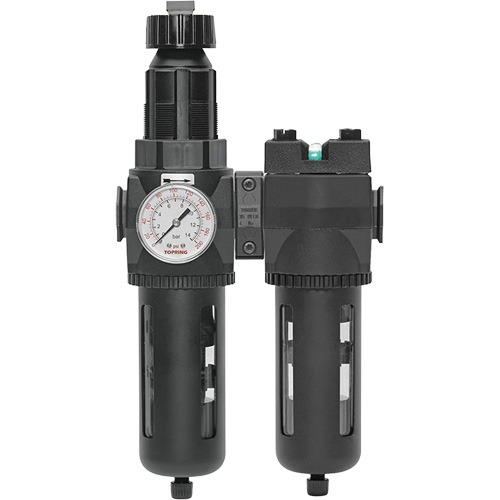 Manual Drain Filter, Regulator & Coalescing Filter with Standard Bowl Modulair 400, 1/4" NPT, 150 PSI, 9.1 fl. oz. Capacity Cam Industrial