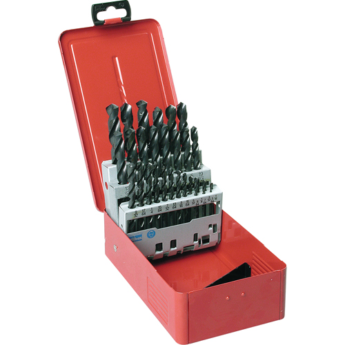 Jobber Length Drill Set, 11 Pieces, High Speed Steel Cam Industrial