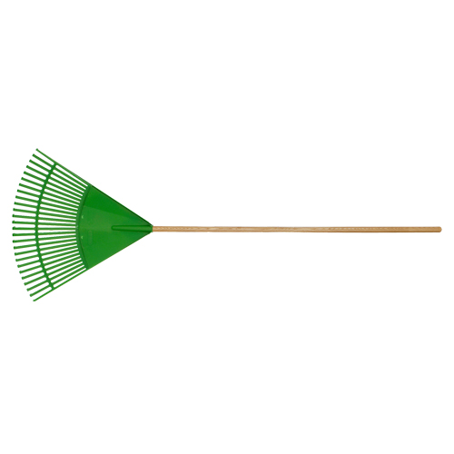 Fan Rake, 24" Blade, 26 Tines, Hardwood Handle, Plastic Blade Cam Industrial
