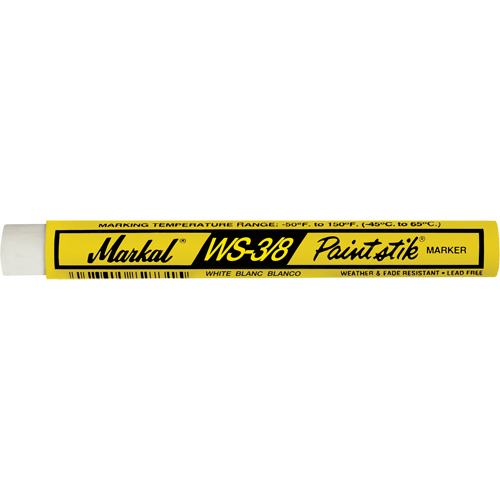 B&acirc;ton de peinture WS-3/8 Paintstik, B&acirc;ton plein, Blanc Cam Industrial