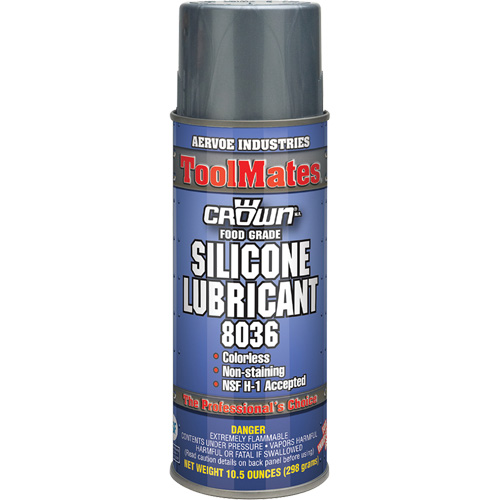 Lubrifiant &agrave; la silicone de cat&eacute;gorie alimentaire, Canette a&eacute;rosol Cam Industrial