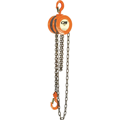 Chain Hoist, 10' Lift, 1000 lbs. (0.5 tons) Capacity, Steel Chain Cam Industrial