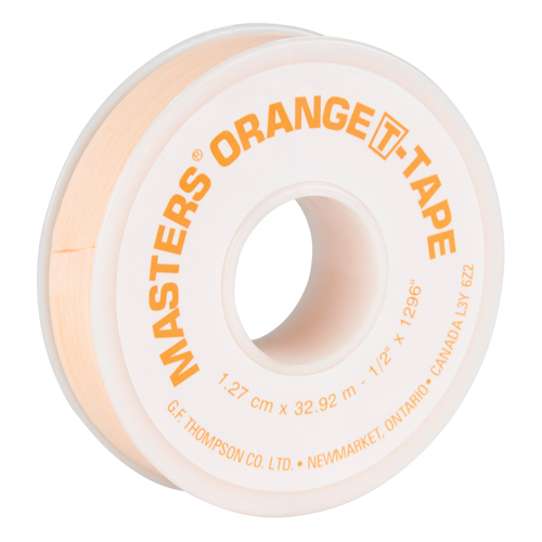 Ruban T, 1296" lo x 1/2" la, Orange Cam Industrial