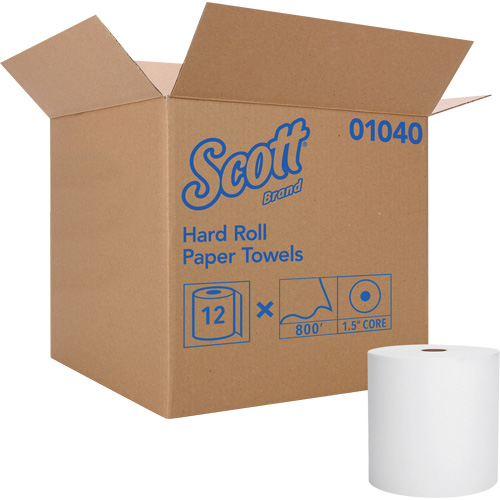 Scott&reg; Essential Hard Roll Towels, 1 Ply, Standard, 800' L Cam Industrial