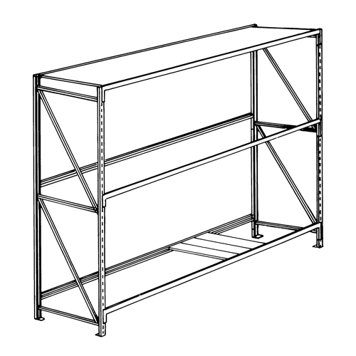 Pronto Bulk Storage Racks - 22-Ga. Shelf Panels, Galvanized Steel, 24" W x 6" D Cam Industrial