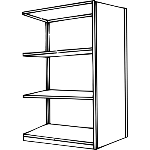 Interlok Shelving Unit, Steel, Boltless, 800 lbs. Capacity, 36" W x 76" H x 24" D Cam Industrial