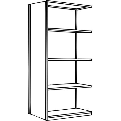 Interlok Shelving Unit, Steel, Boltless, 800 lbs. Capacity, 36" W x 100" H x 24" D Cam Industrial