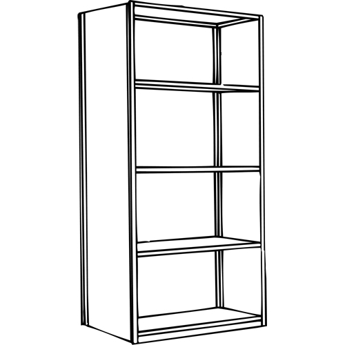 Interlok Shelving Unit, Steel, Boltless, 800 lbs. Capacity, 36" W x 100" H x 24" D Cam Industrial