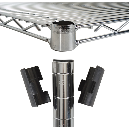 Manchons fendus pour &eacute;tag&egrave;re en treillis chromat&eacute; Cam Industrial