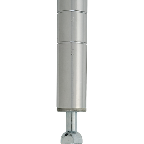 Pieds de nivellement pour &eacute;tag&egrave;re en treillis chromat&eacute; Cam Industrial