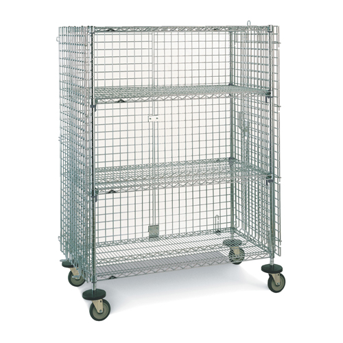 Wire Shelf Cart, Chrome Plated, 21-1/2" x 68-1/2" x 40", 500 lbs. Capacity Cam Industrial