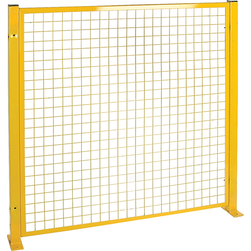 Mesh Style Perimeter Guard, 4' H x 4' W, Yellow Cam Industrial