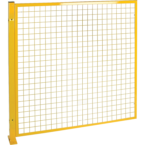 Mesh Style Perimeter Guard, 4' H x 4' W, Yellow Cam Industrial