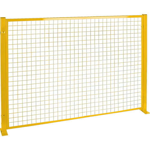Mesh Style Perimeter Guard, 4' H x 8' W, Yellow Cam Industrial