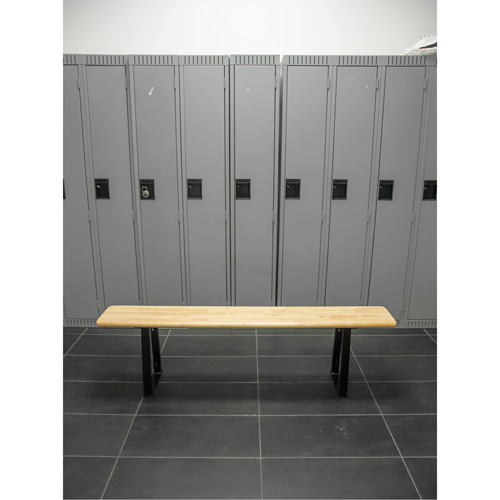 Locker Room Bench, Wood, 72" L x 9-1/2" W x 16-1/2" H Cam Industrial