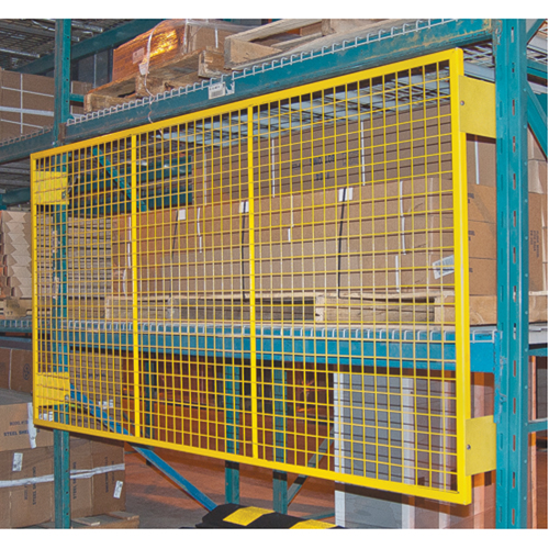 Grilles de protection arri&egrave;re pour palettier, 144" la x 48" h, Ferrures de 6" Cam Industrial