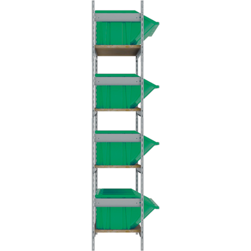 &eacute;tag&egrave;res larges avec bacs g&eacute;ants en plastique, Acier, Sans boulons, Capacit&eacute; 800 lb, 66" la x 72" h x 18" p Cam Industrial