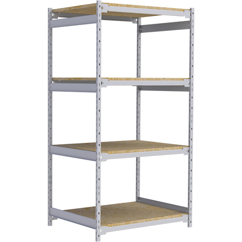 Wide Span Record Storage Shelving, Steel, 4 Shelves, 42" W x 32" D x 84" H Cam Industrial
